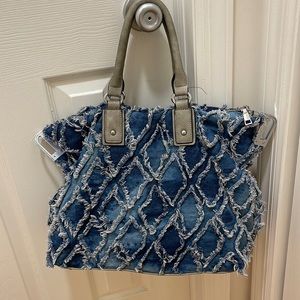 Denim Bag color blue